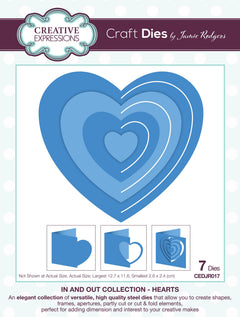 Creative Expressions Jamie Rodgers In and Out Collection Hearts Craft Die-1