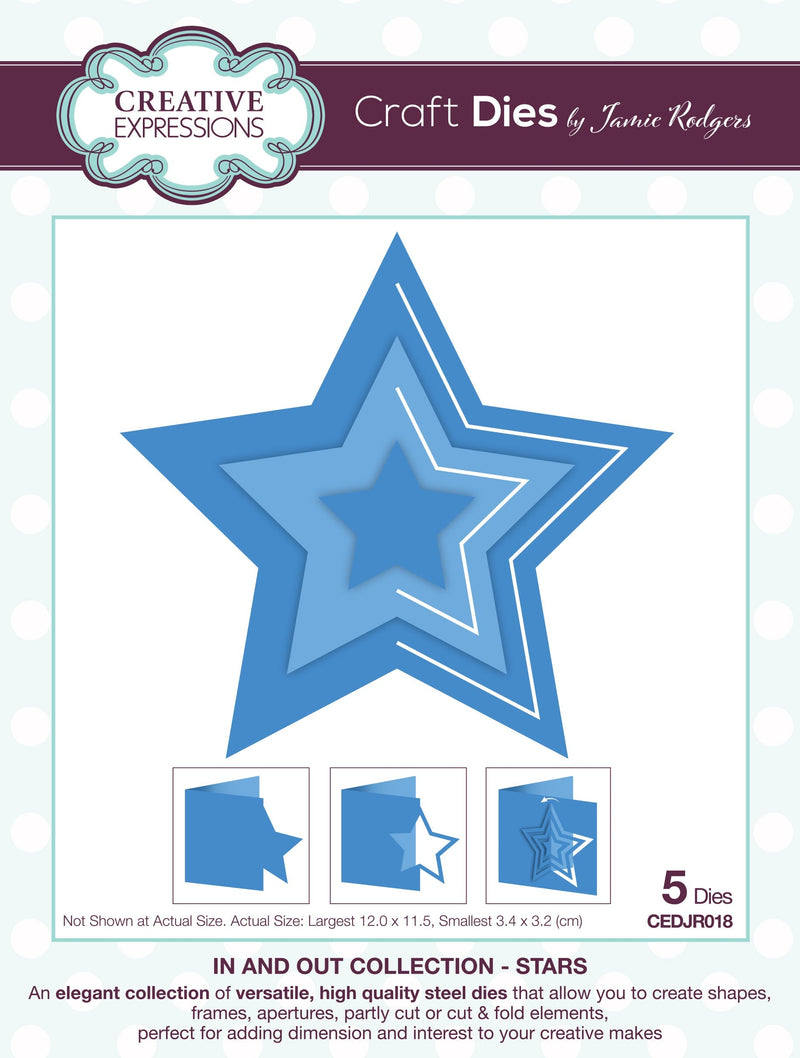 Creative Expressions Jamie Rodgers In and Out Collection Stars Craft Die-1