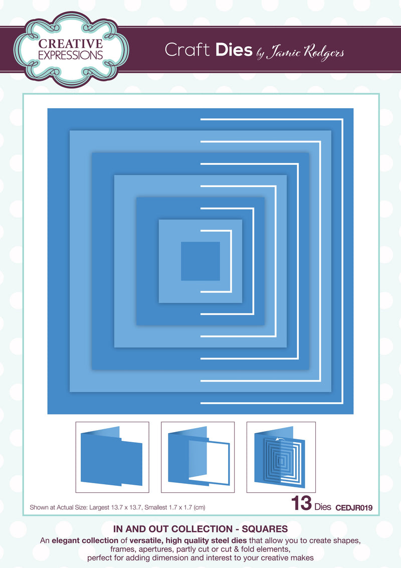 Creative Expressions Jamie Rodgers In and Out Collection Squares Craft Die-1