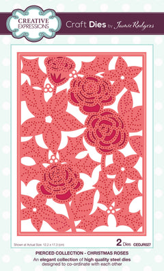 Creative Expressions Jamie Rodgers Pierced Christmas Roses Craft Die-1