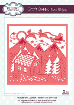 Creative Expressions Jamie Rodgers Pierced Christmas Cottage Craft Die-1