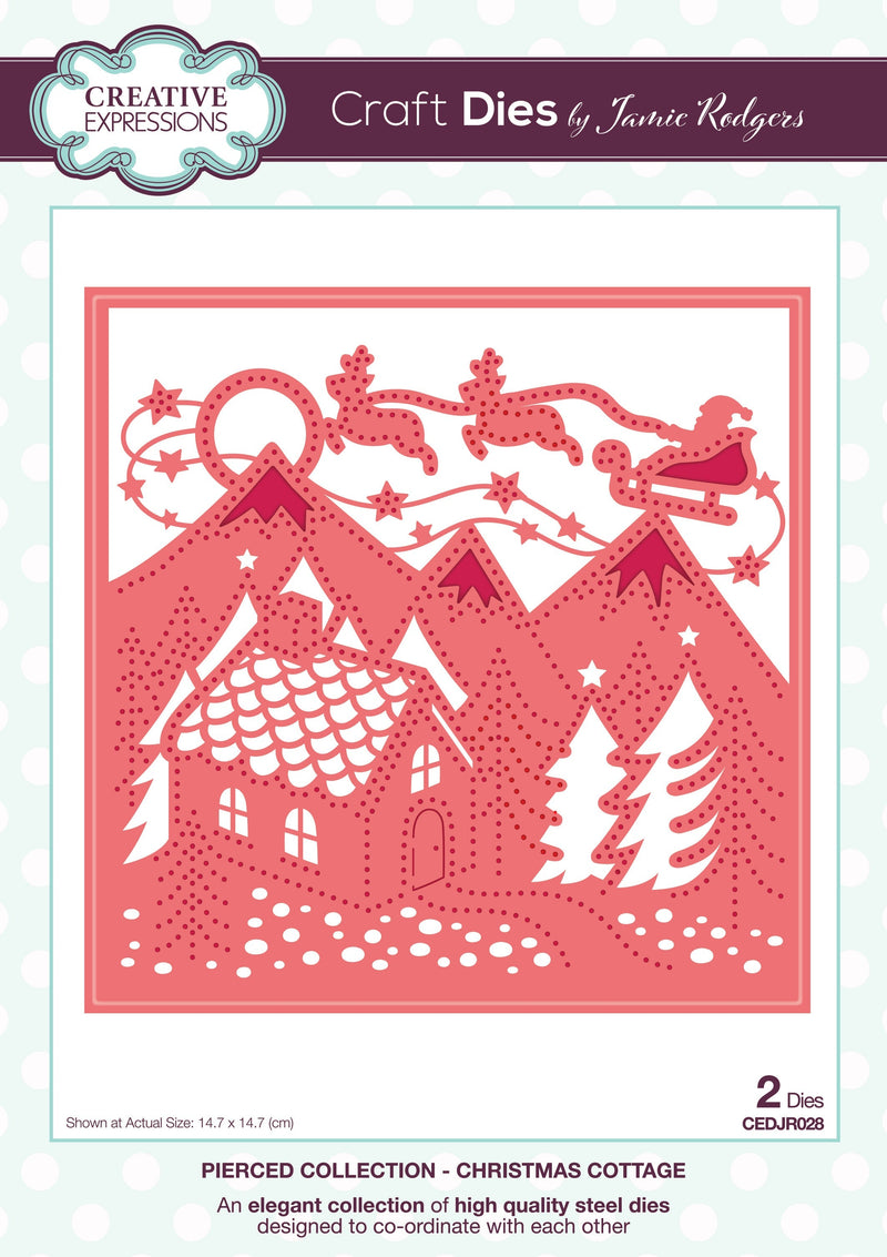Creative Expressions Jamie Rodgers Pierced Christmas Cottage Craft Die-1