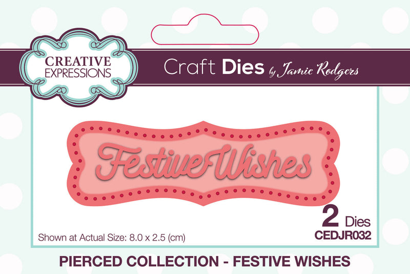 Creative Expressions Jamie Rodgers Pierced Festive Wishes Craft Die-1