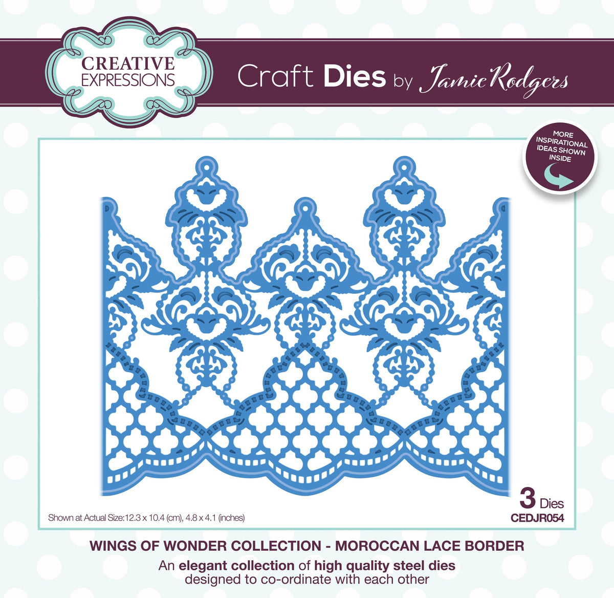 Creative Expressions Jamie Rodgers Moroccan Lace Border Craft Die-1