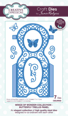 Creative Expressions Jamie Rodgers Butterfly Trellis Panel Craft Die-1