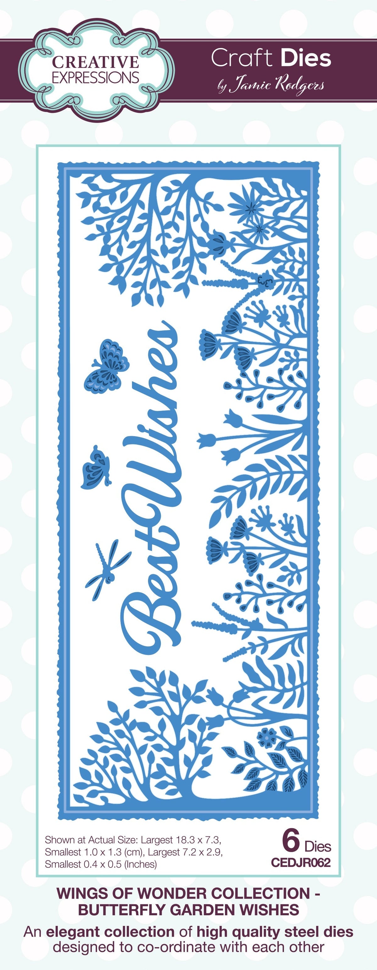 Creative Expressions Jamie Rodgers Butterfly Garden Wishes Craft Die-1