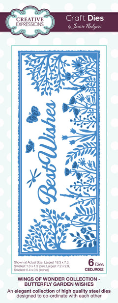 Creative Expressions Jamie Rodgers Butterfly Garden Wishes Craft Die-1