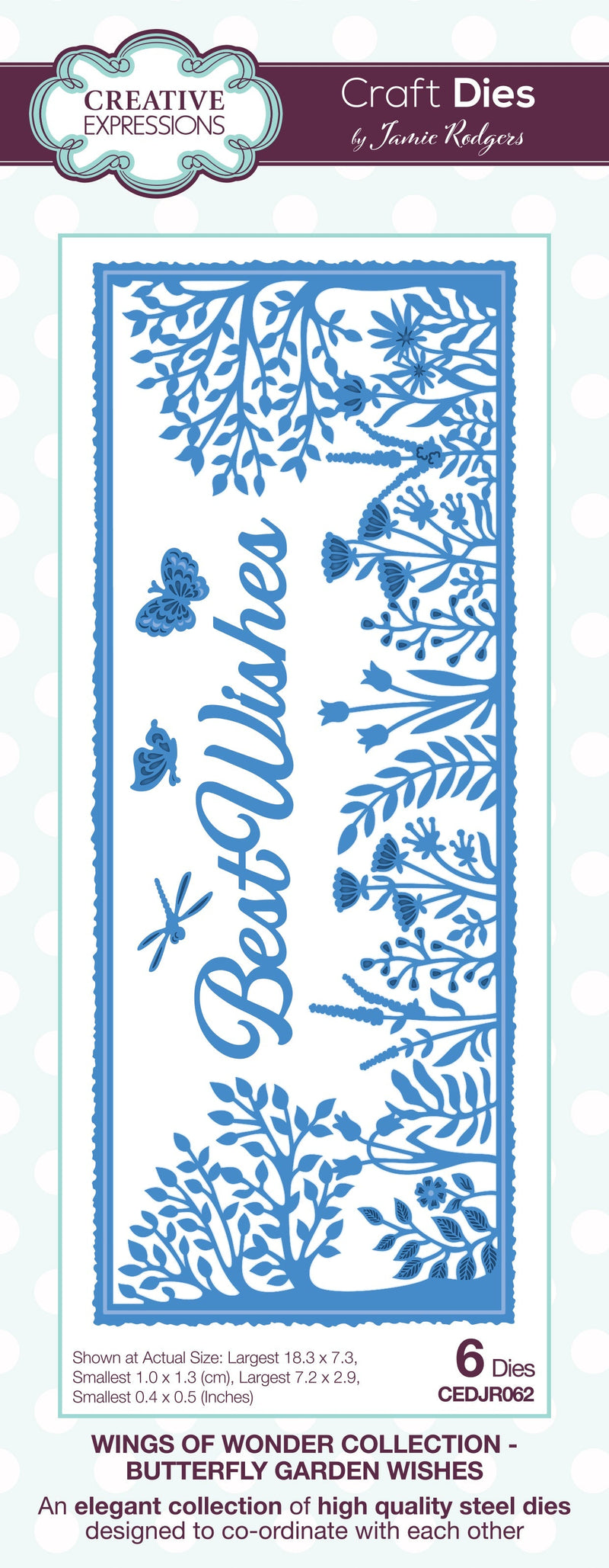 Creative Expressions Jamie Rodgers Butterfly Garden Wishes Craft Die-1