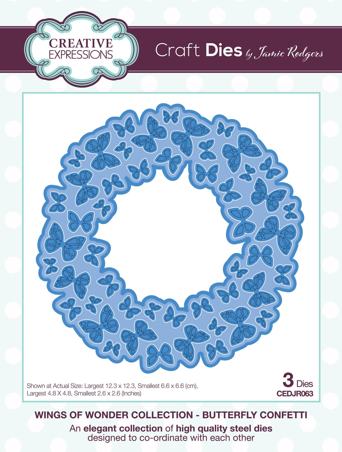 Creative Expressions Jamie Rodgers Butterfly Confetti Craft Die-1