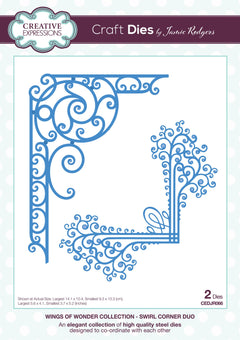 Creative Expressions Jamie Rodgers Swirl Corner Duo Craft Die-1