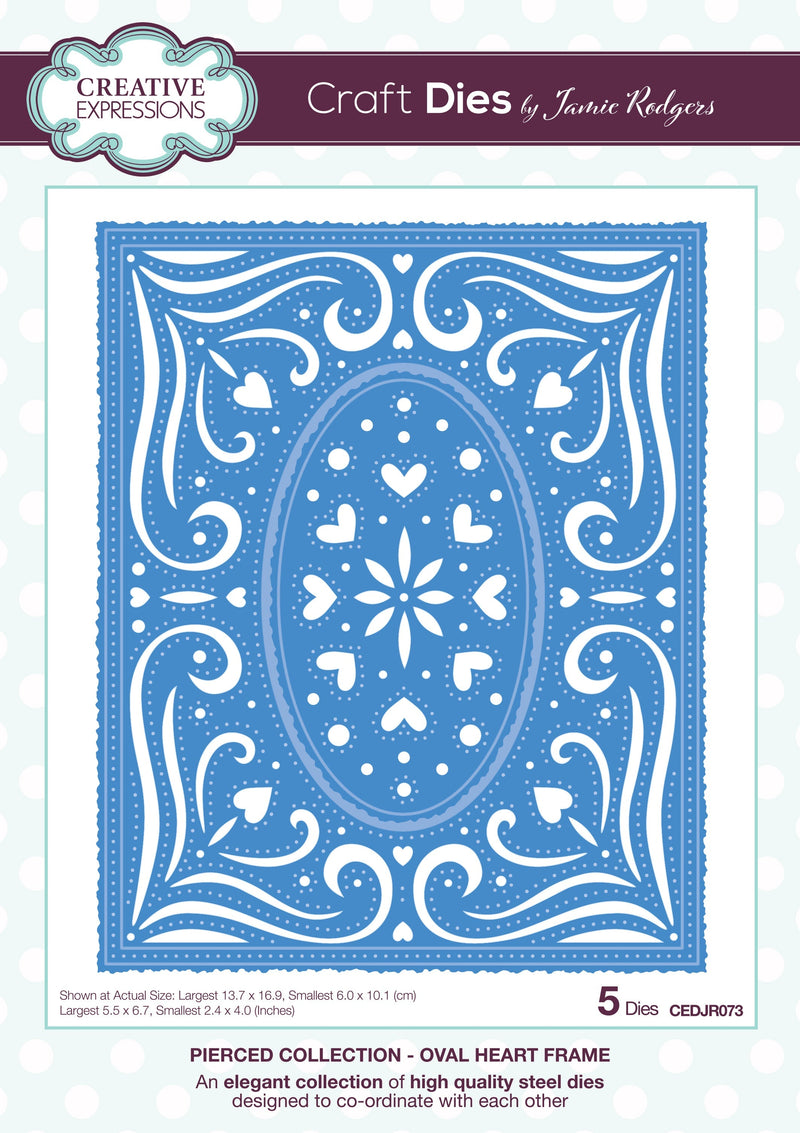 Creative Expressions Jamie Rodgers Oval Heart Frame Craft Die-1