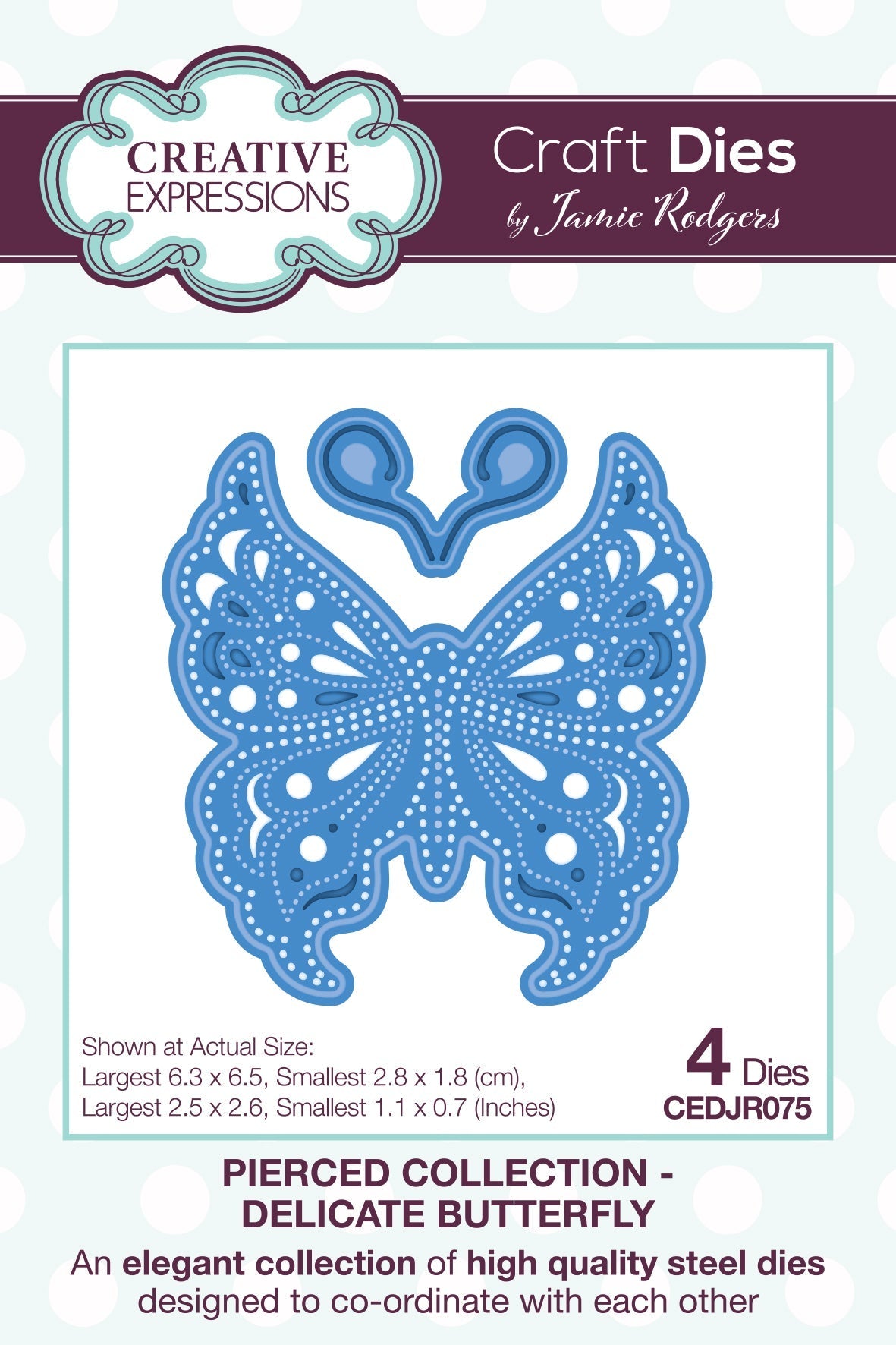 Creative Expressions Jamie Rodgers Delicate Butterfly Craft Die-1