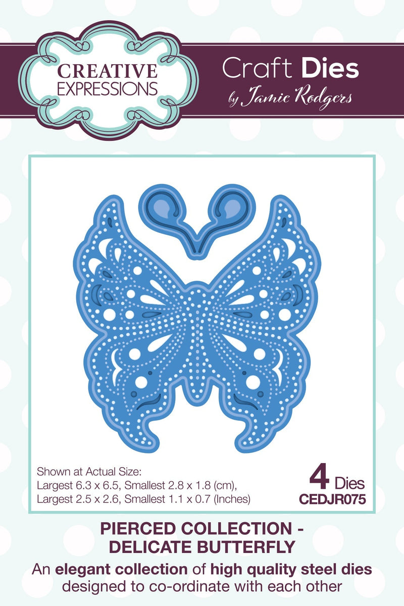 Creative Expressions Jamie Rodgers Delicate Butterfly Craft Die-1