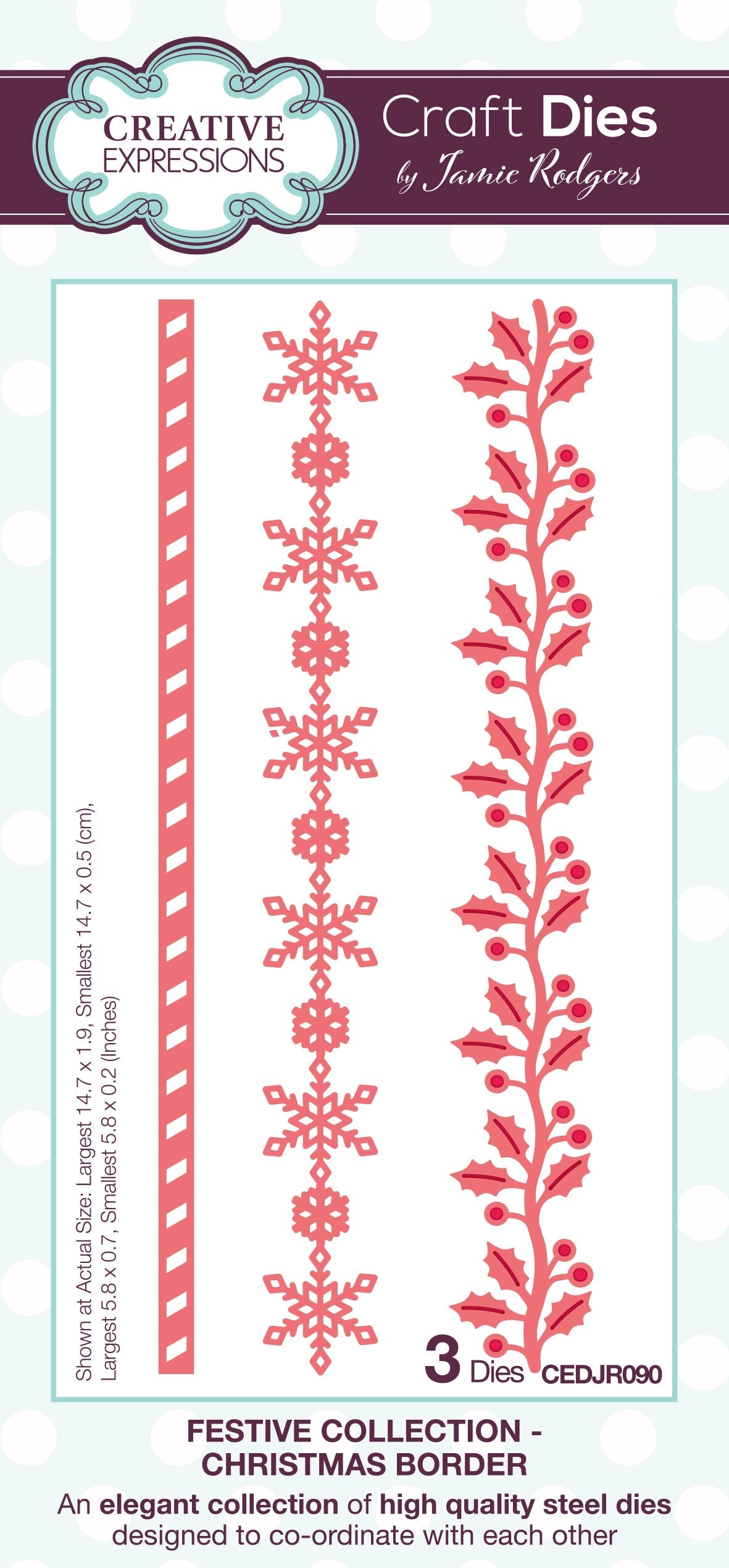 Creative Expressions Jamie Christmas Border Craft Die-1