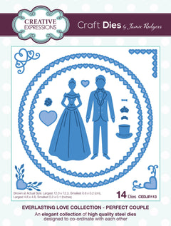 Troquel de manualidades Creative Expressions Jamie Rodgers Everlasting Love Perfect Couple-1