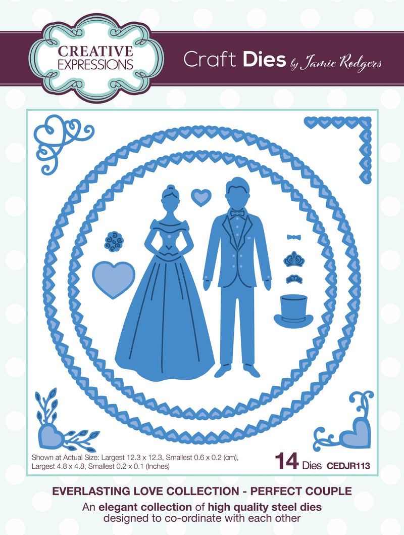 Troquel de manualidades Creative Expressions Jamie Rodgers Everlasting Love Perfect Couple-1
