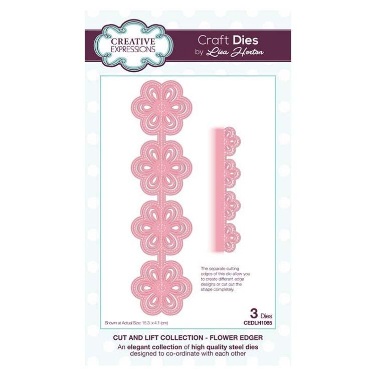 Creative Expressions Cut and Lift Collection Flower Edger Craft Die-1