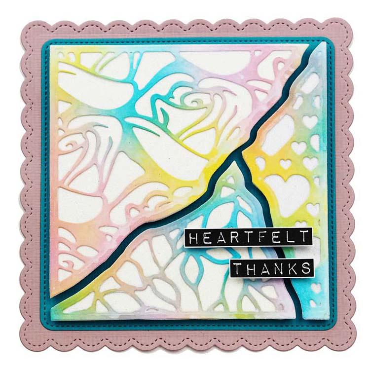 Creative Expressions Broken Tiles Collection Hearts & Roses Craft Die-2