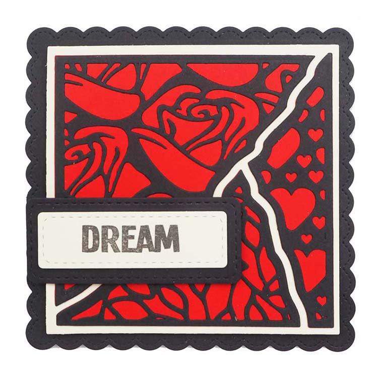 Creative Expressions Broken Tiles Collection Hearts & Roses Craft Die-4