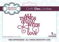 Creative Expressions Sue Wilson Mini Expressions All Things Grow With Love Craft Die-1