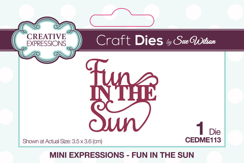 Creative Expressions Sue Wilson Mini Expressions Fun In The Sun Craft Die-1