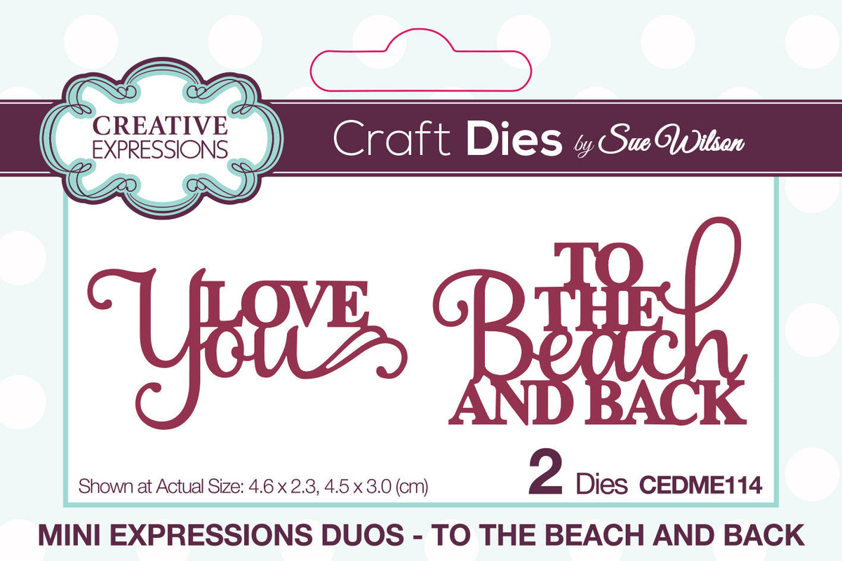 Creative Expressions Sue Wilson Mini Expressions Duo To The Beach And Back Craft Die-1