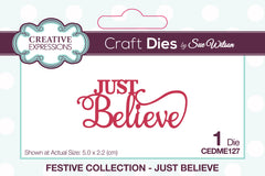 Creative Expressions Sue Wilson Festive Mini Expressions Just Believe Craft Die-1