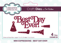 Creative Expressions Sue Wilson Mini Expressions Best Day Ever Craft Die-1