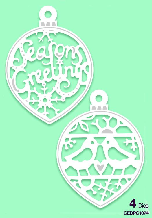 Creative Expressions Die Paper Cuts Collection - Seasons Greetings Bauble Duo-2