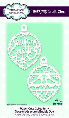Creative Expressions Die Paper Cuts Collection - Seasons Greetings Bauble Duo-1