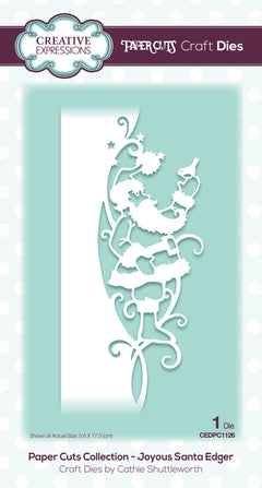 Creative Expressions Paper Cuts Edger Joyous Santa Craft Die-1