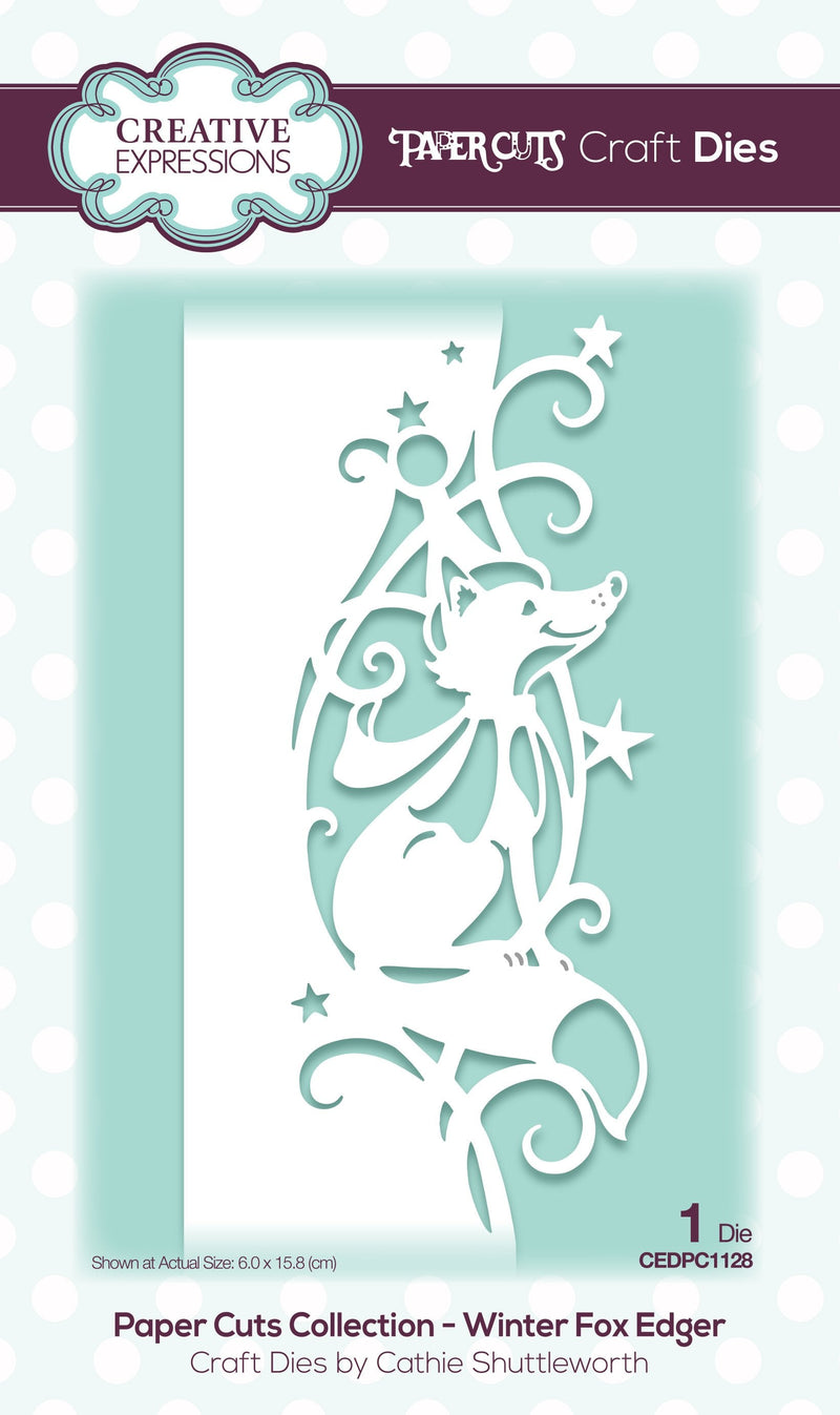 Creative Expressions Paper Cuts Edger Winter Fox Craft Die-1