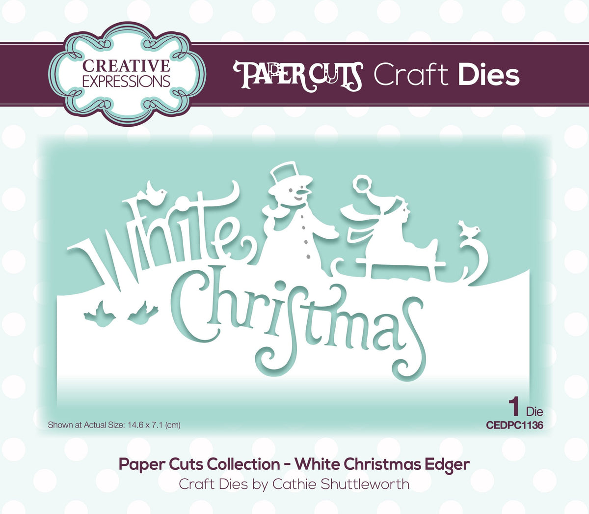 Paper Cuts Edger White Christmas Craft Die-1