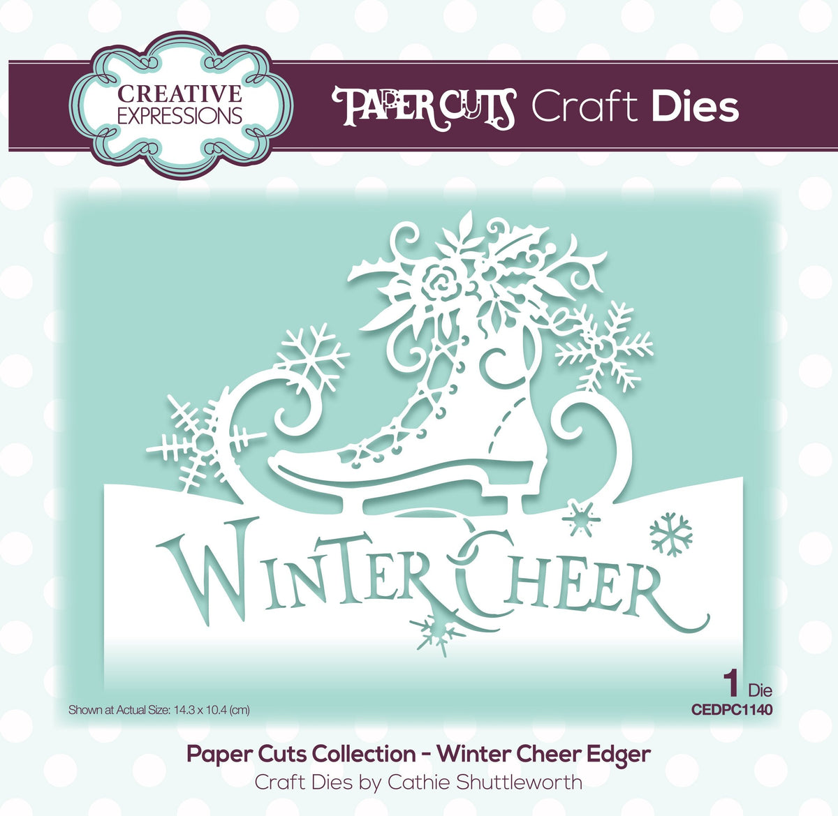 Paper Cuts Edger Winter Cheer Craft Die-1