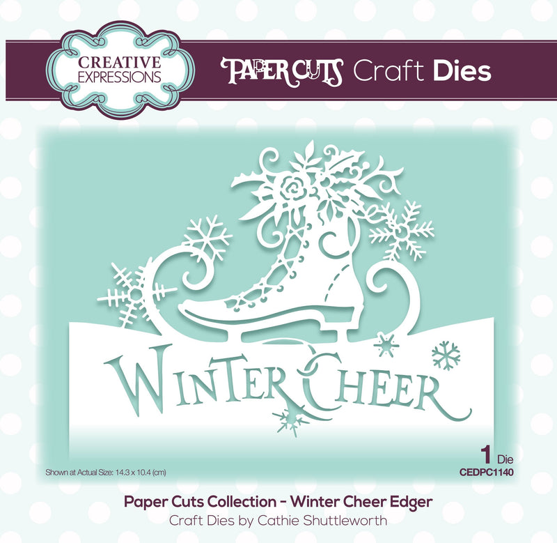 Paper Cuts Edger Winter Cheer Craft Die-1