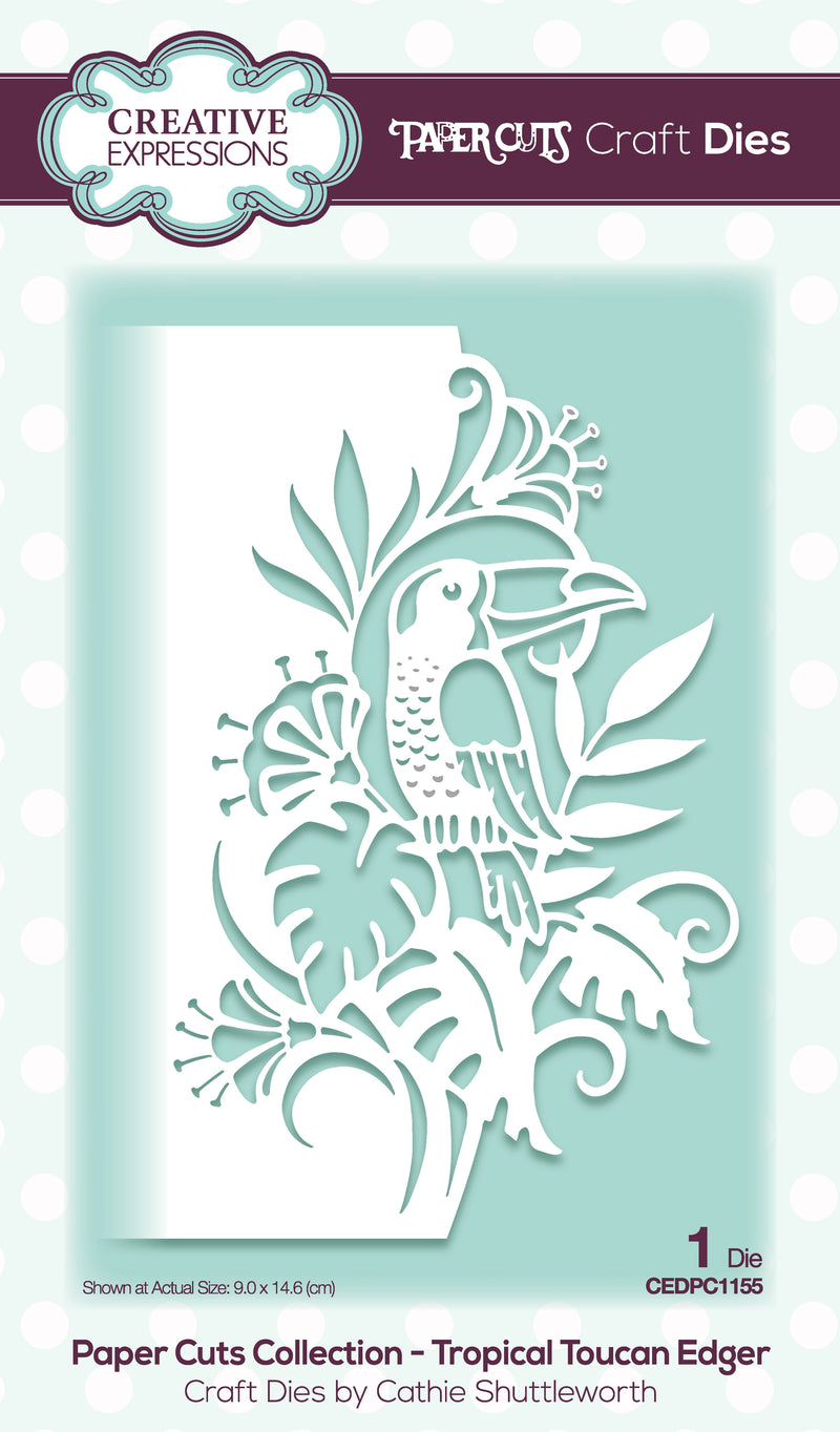 Paper Cuts Edger Tropical Toucan Craft Die-1