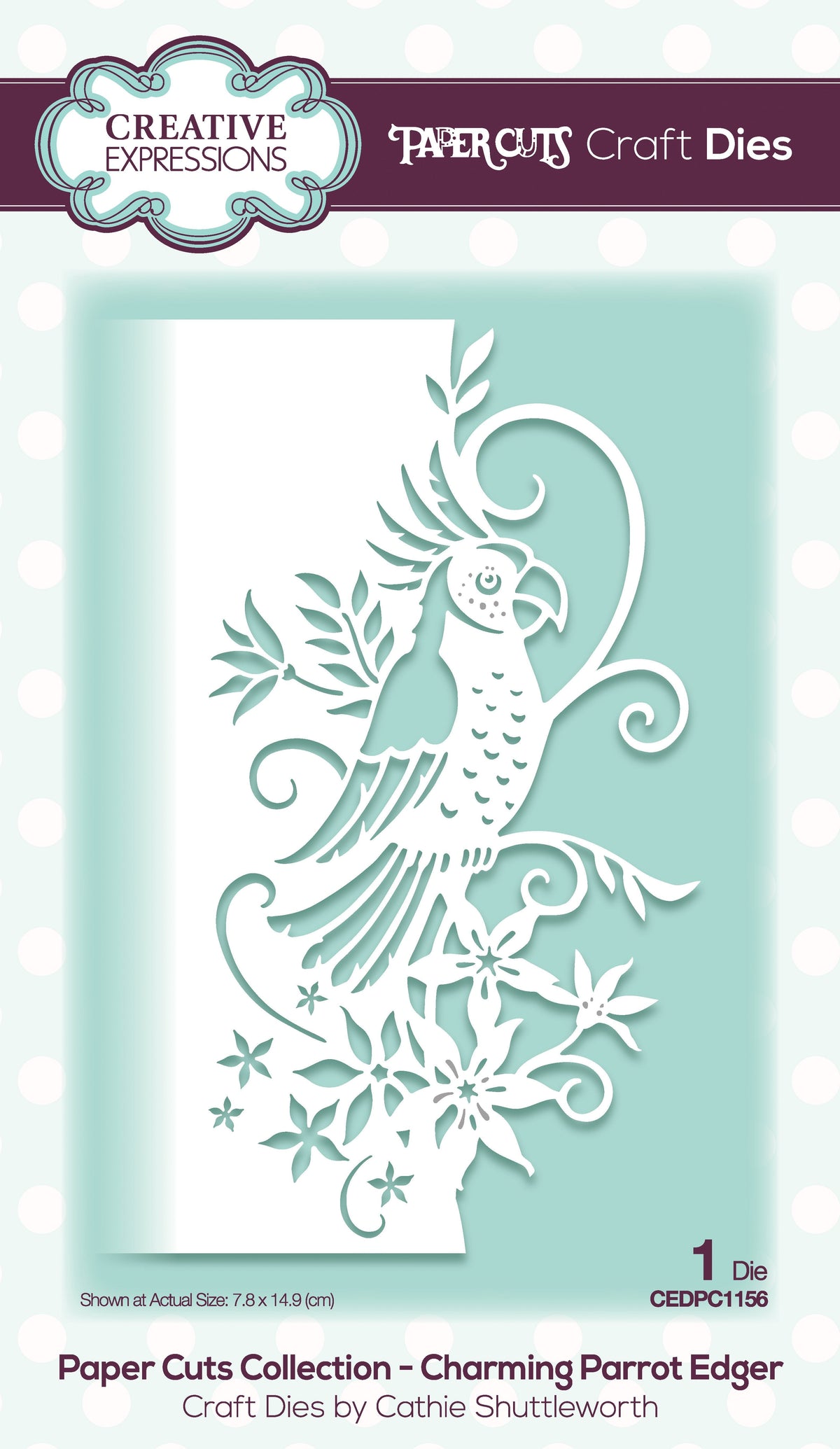 Paper Cuts Edger Charming Parrot Craft Die-1