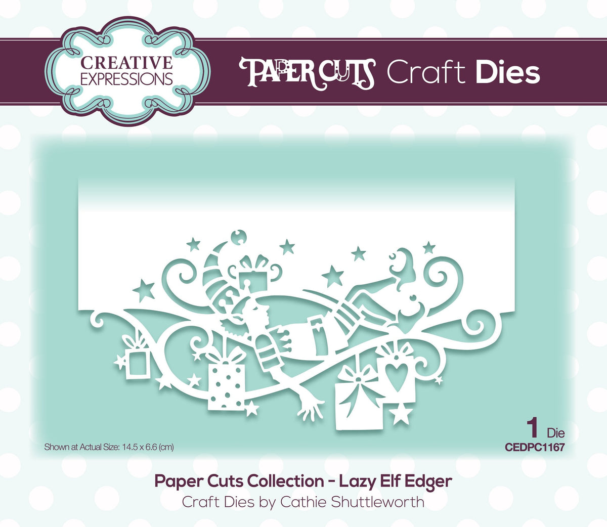 Creative Expressions Paper Cuts Lazy Elf Edger Craft Die-1