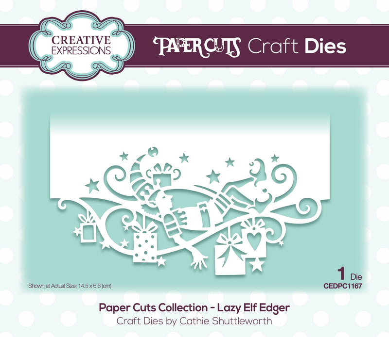 Creative Expressions Paper Cuts Lazy Elf Edger Craft Die-1
