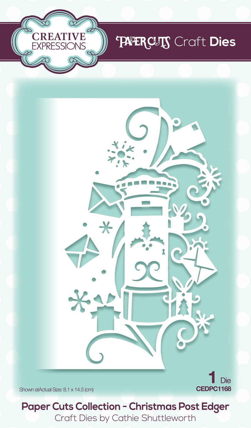 Creative Expressions Paper Cuts Christmas Post Edger Craft Die-1