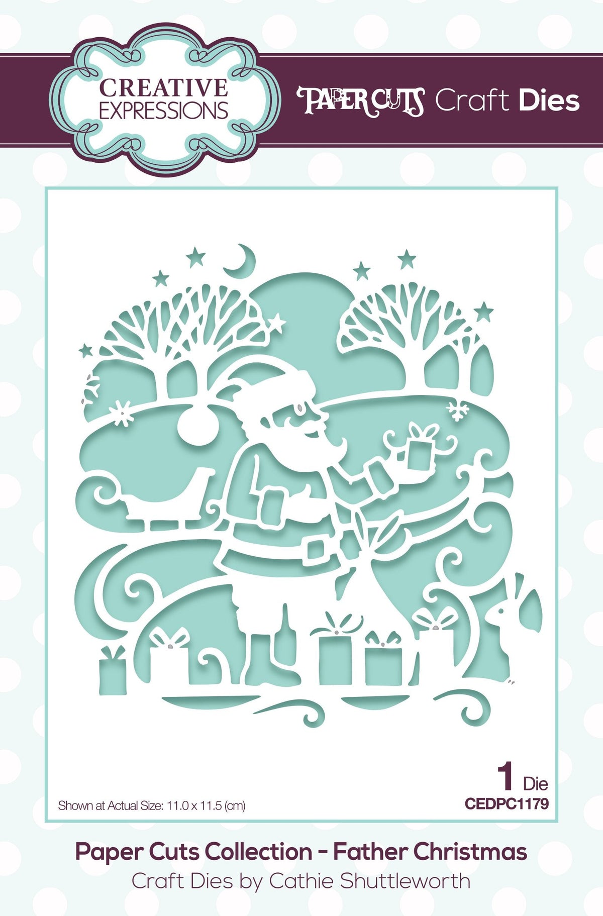 Creative Expressions Paper Cuts Scene Father Christmas Craft Die-1