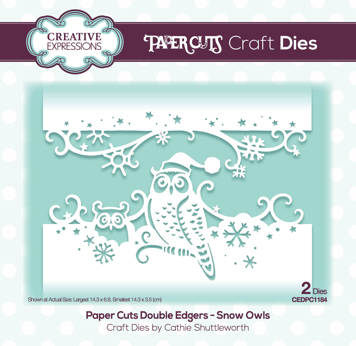Creative Expressions Paper Cuts Snow Owls Double Edger Craft Die-1