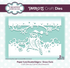 Creative Expressions Paper Cuts Snow Owls Double Edger Craft Die-1