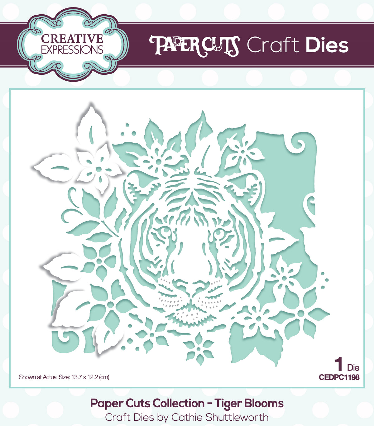Creative Expressions Paper Cuts Tiger Blooms Craft Die-1