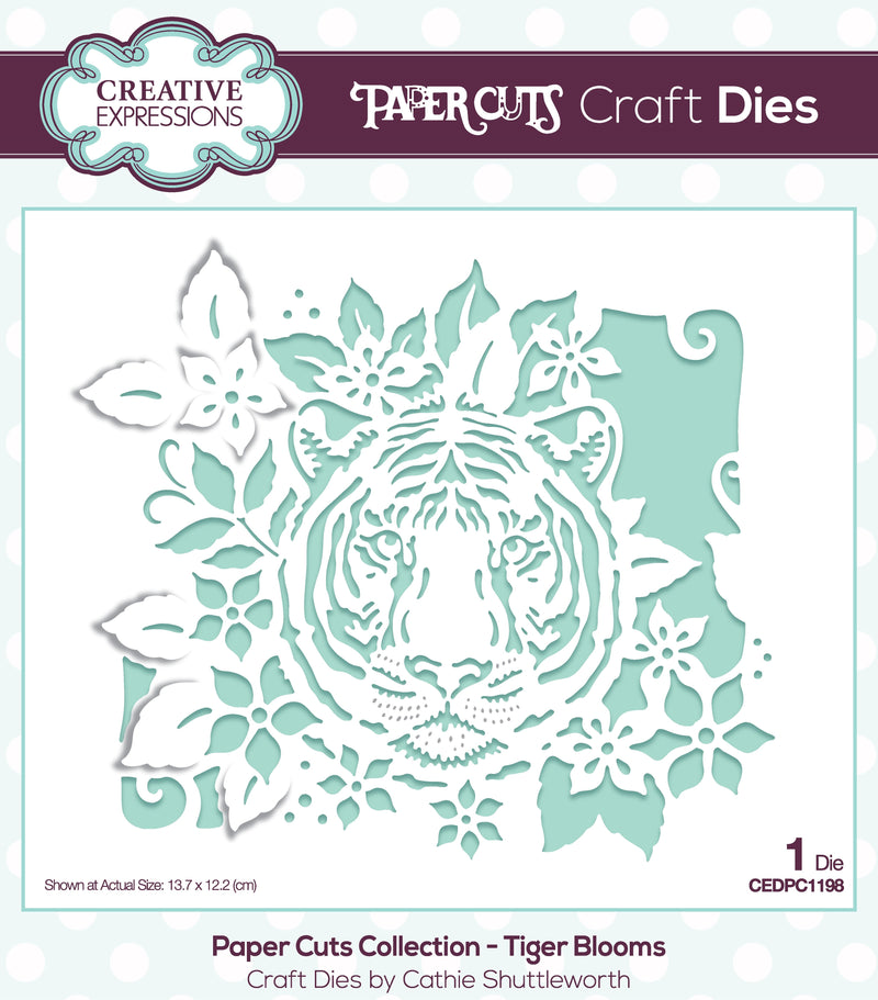 Creative Expressions Paper Cuts Tiger Blooms Craft Die-1
