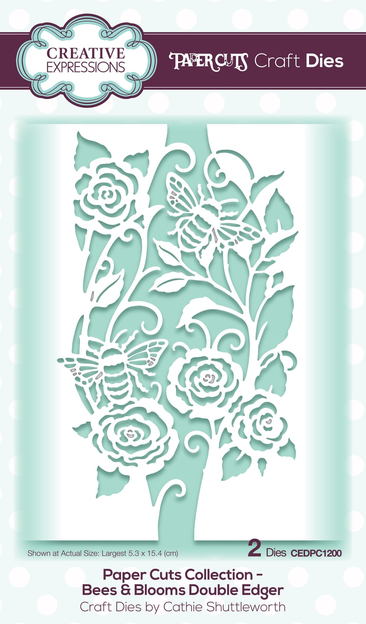Creative Expressions Paper Cuts Bees & Blooms Double Edger Craft Die-1