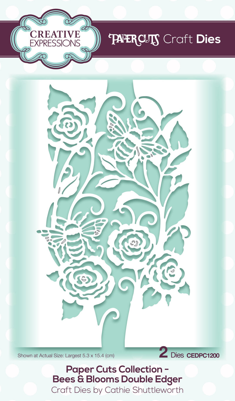 Creative Expressions Paper Cuts Bees & Blooms Double Edger Craft Die-1