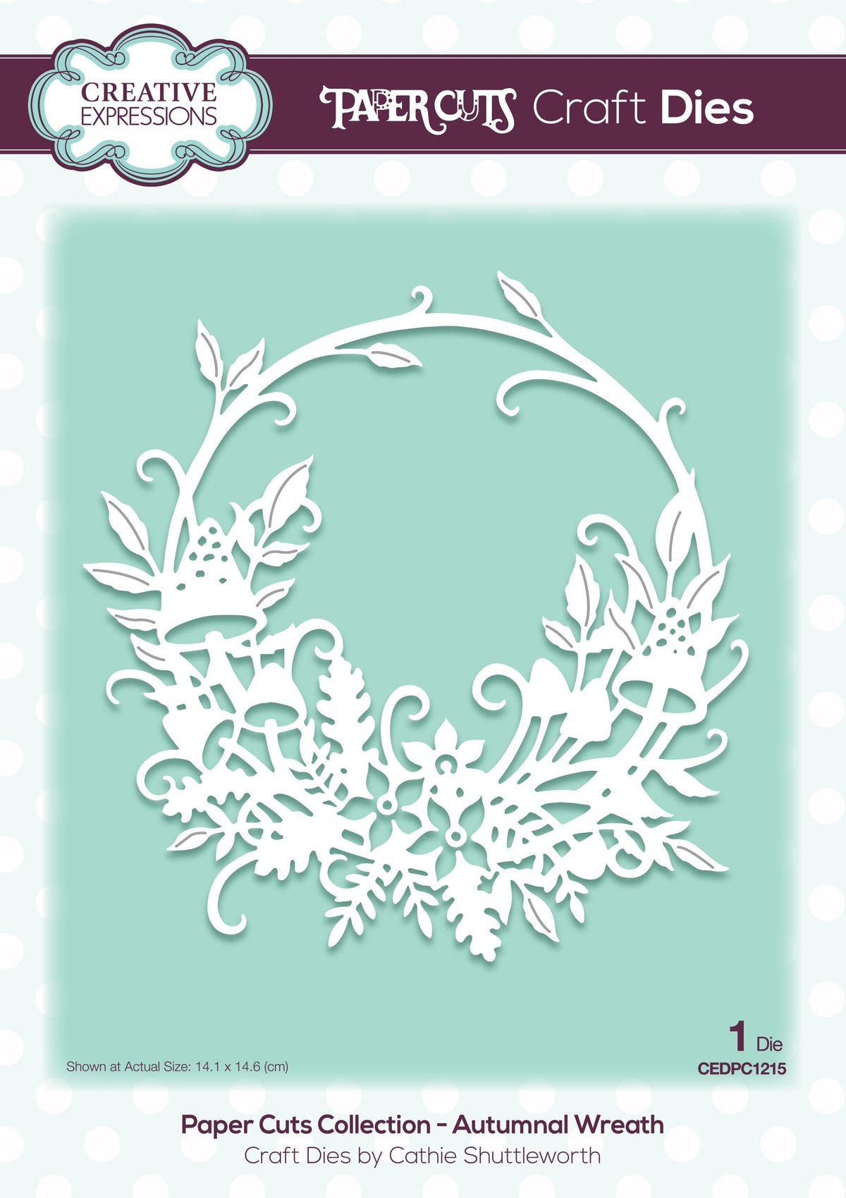 Creative Expressions Paper Cuts Autumnal Wreath Craft Die-1
