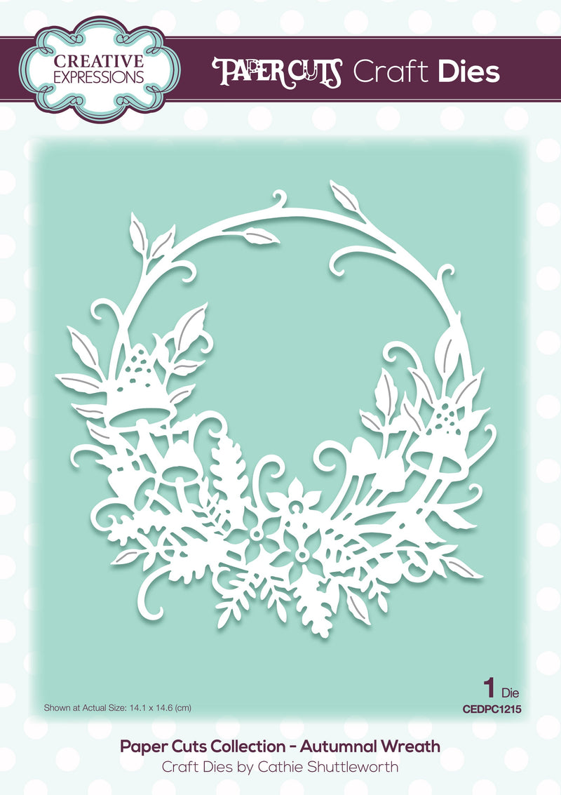 Creative Expressions Paper Cuts Autumnal Wreath Craft Die-1