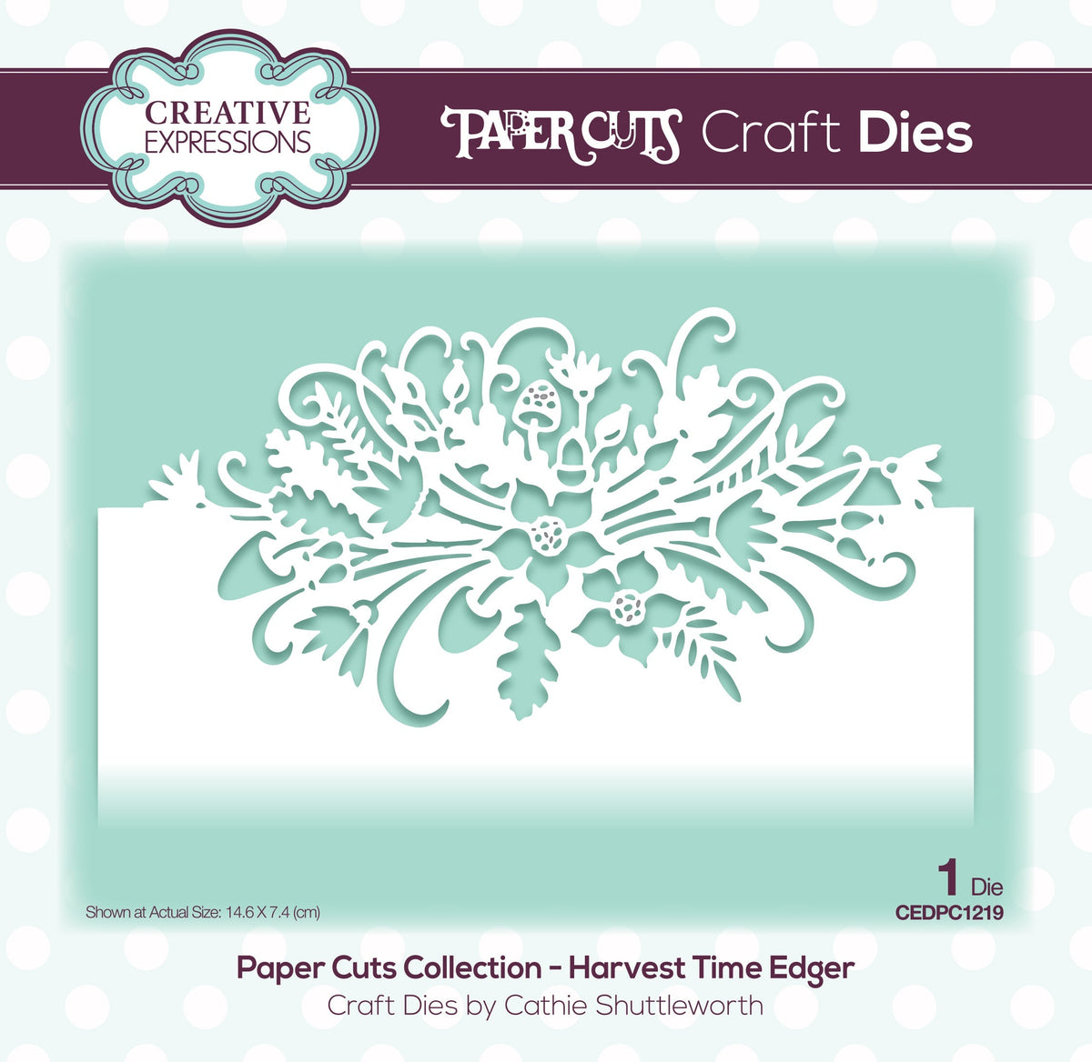 Creative Expressions Paper Cuts Harvest Time Edger Craft Die-1